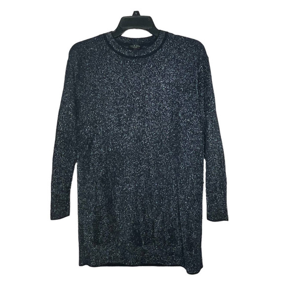 Rag & Bone Metallic Merino Wool Crewneck Lightweight Sweater Small - Picture 1 of 12